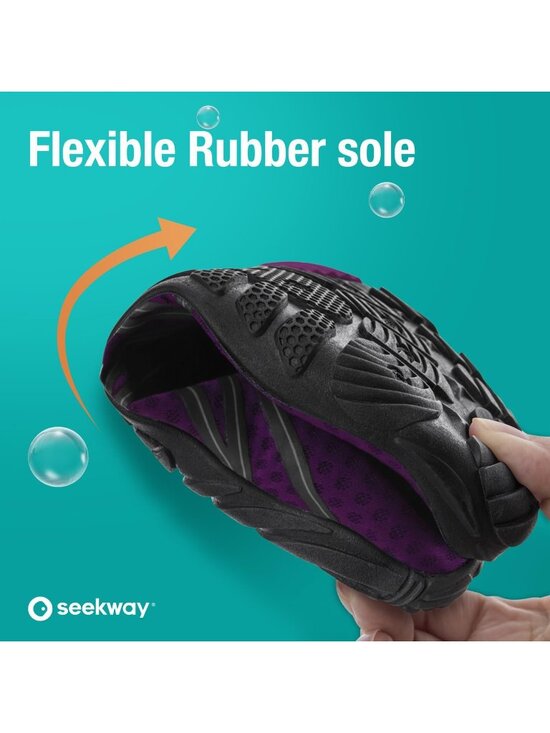?Men\'s Purple Spandex Low Top Quick Dry Comfortable Lace up Shoes